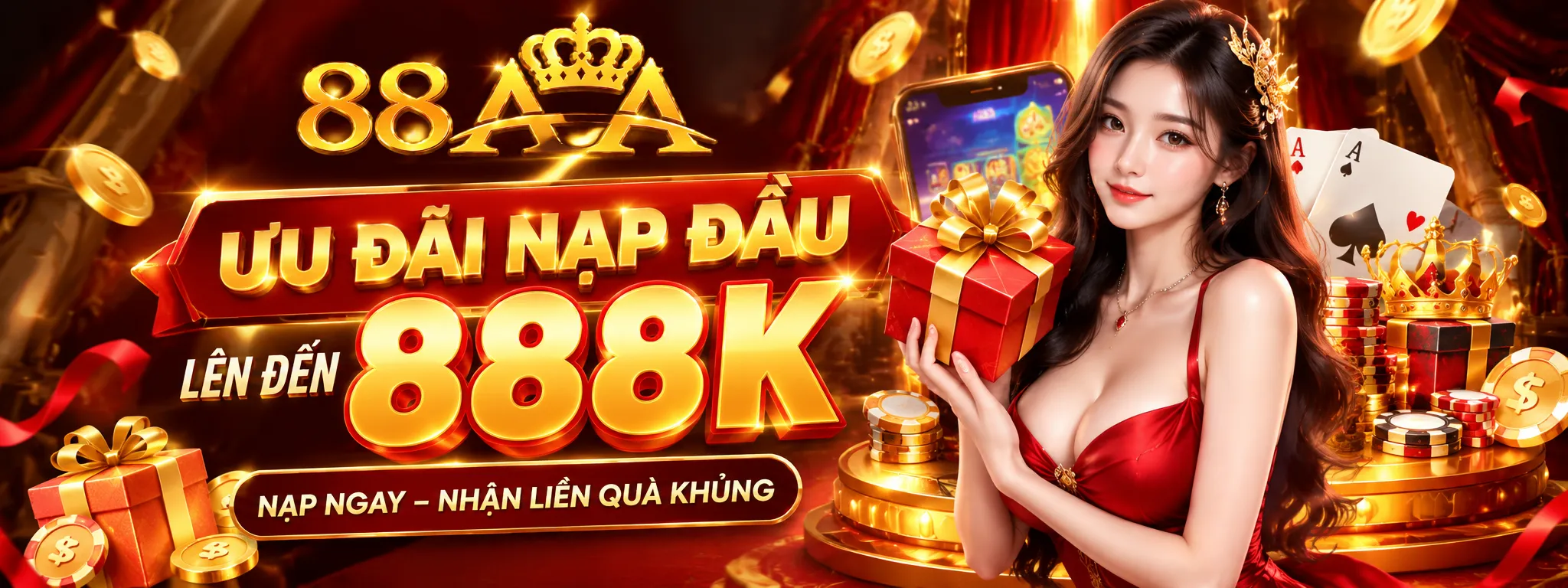 Ưu đãi nạp đầu lên đến 888K 88AA